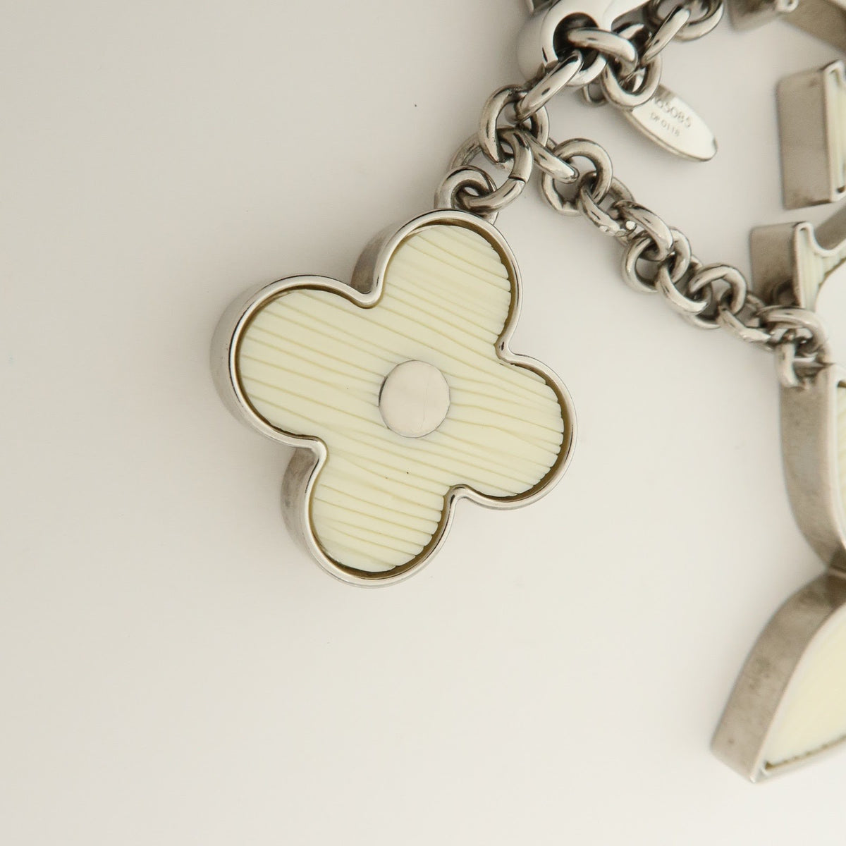 Louis Vuitton Fleur d'Epi Bag Charm Resin and Brass, White, Metal, Charm