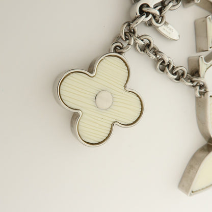 Louis Vuitton Fleur d'Epi Bag Charm Resin and Brass, White, Metal, Charm