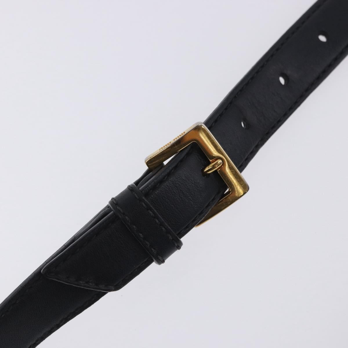 Miu Miu Beau Top Handle Leather, Black, Leather, Handbag