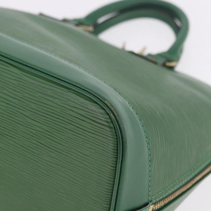 Louis Vuitton Alma Epi, Green, Leather, Handbag