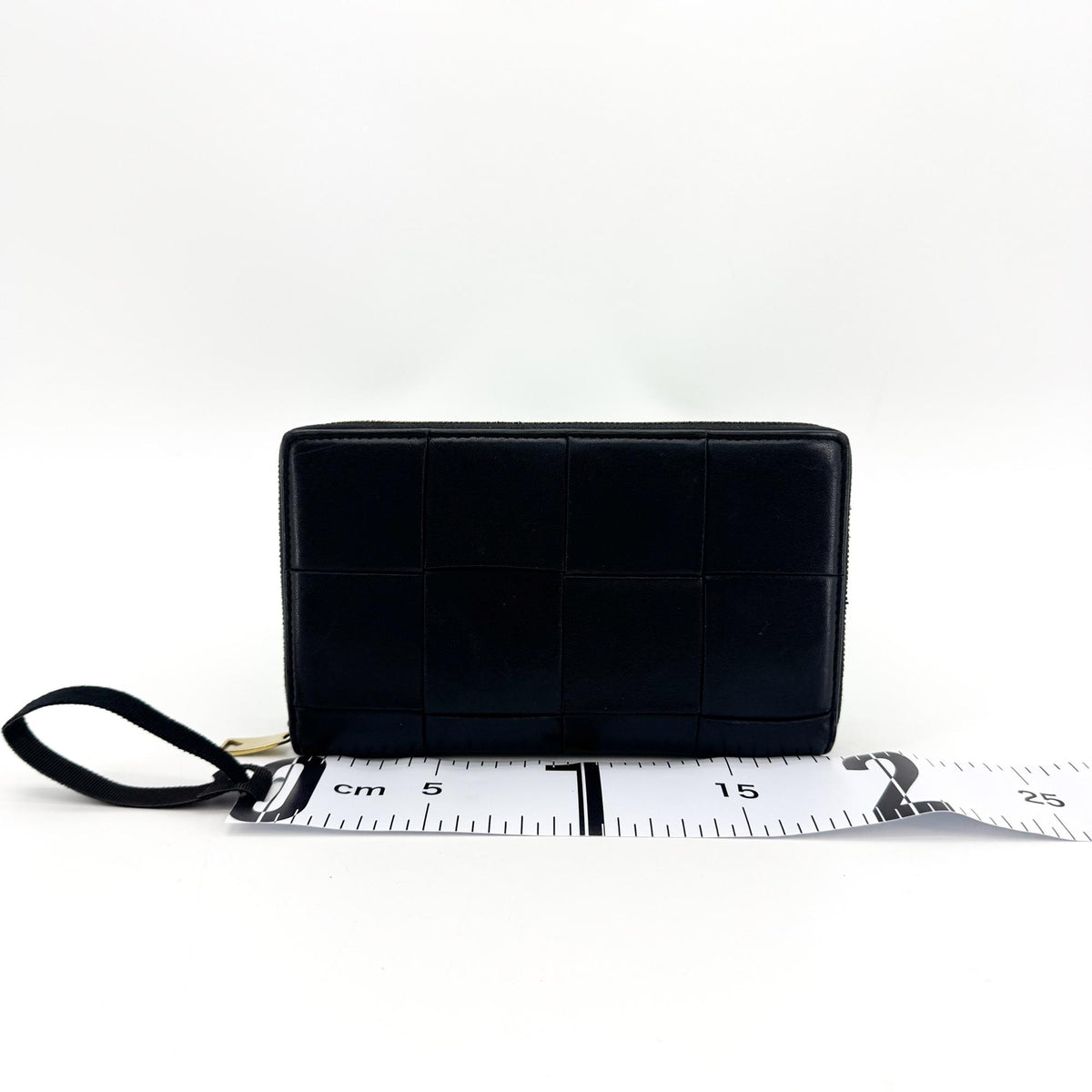 Bottega Veneta Zip Around Intrecciato Nappa, Black, Leather, Wallet