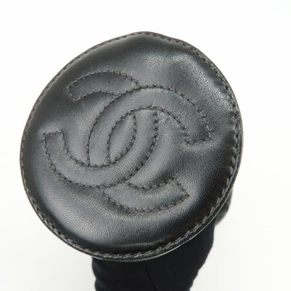 Chanel Chocolate Bar Cosmetic Quilted Lambskin, Black, Leather, Toiletry Case