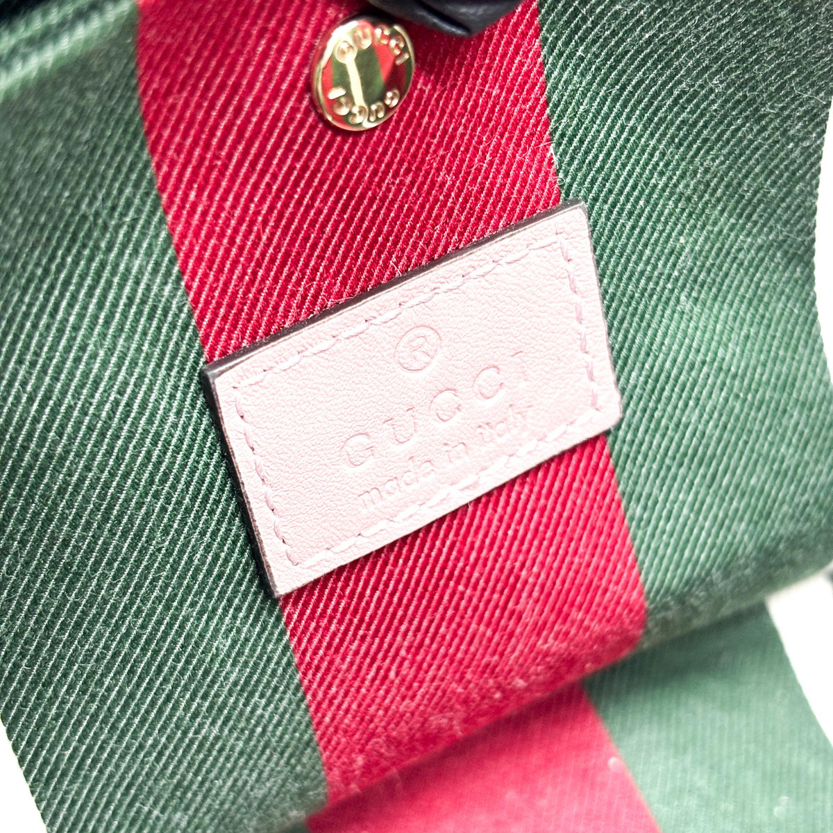 Gucci GG Emblem Bucket Bag GG Coated Canvas, Pink, Canvas, Shoulder Bag