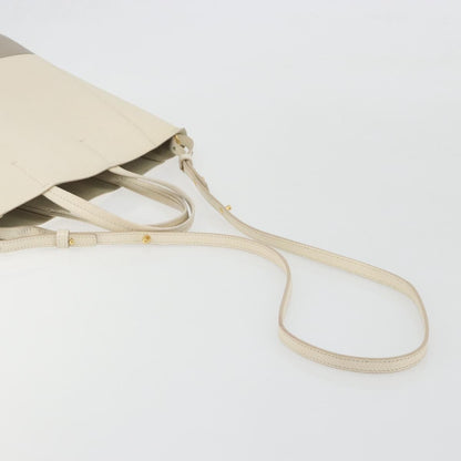 Celine Vertical Bi-Cabas Tote Leather, Beige, Leather, Tote Bag