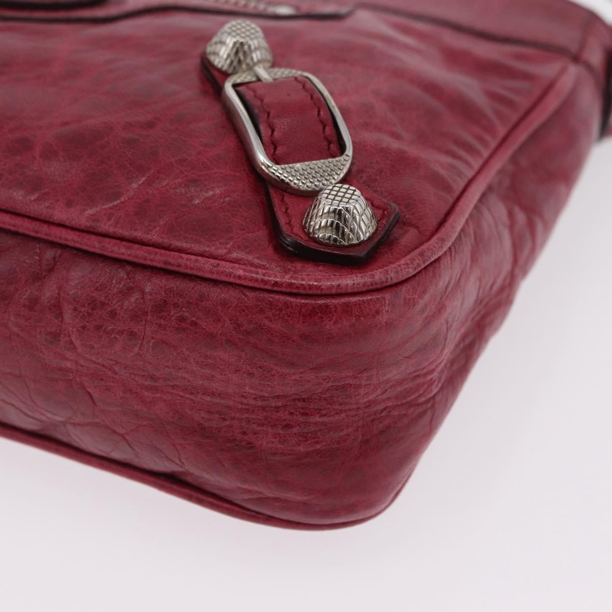 Balenciaga Hip Giant Studs Leather, Red, Leather, Crossbody Bag