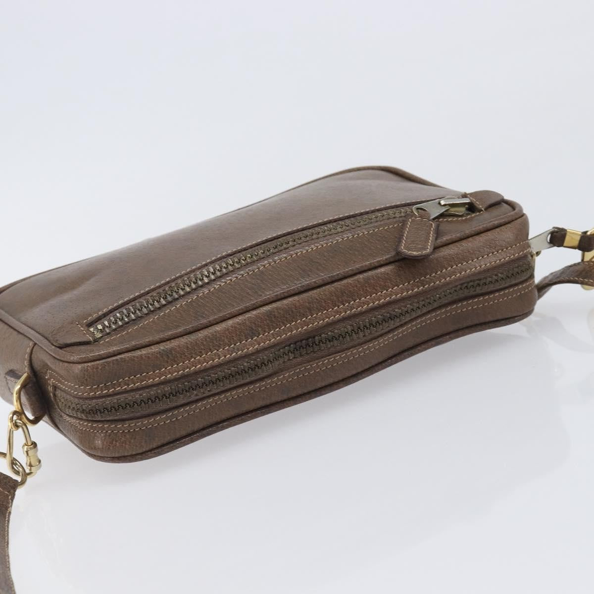 Gucci Shoulder Leather, Brown, Leather, Shoulder Bag