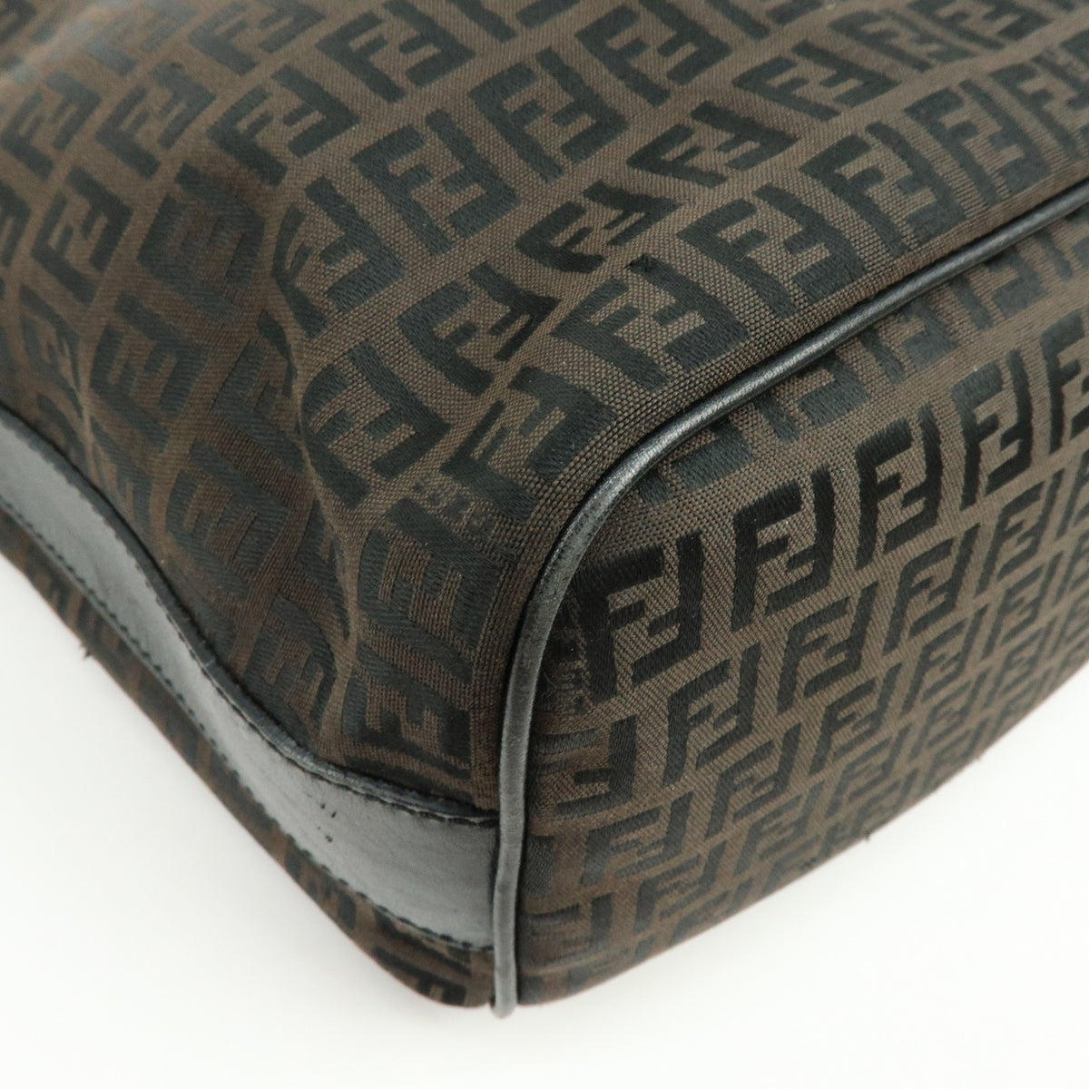 Fendi Shoulder Zucchino Canvas, Brown, Canvas, Shoulder Bag