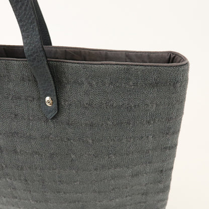 Hermes Ahmedabad Woven Leather and Canvas, Gray, Canvas, Tote Bag
