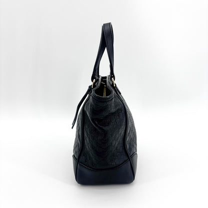 Gucci Bree Microguccissima Leather, Black, Leather, Tote Bag