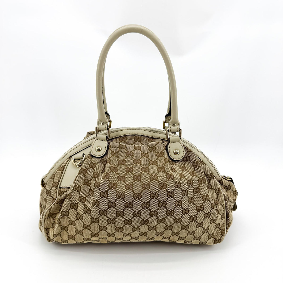 Gucci Sukey Boston GG Canvas, Beige, Canvas, Handbag