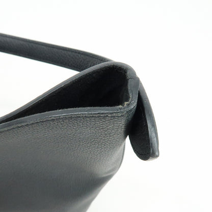 Louis Vuitton Lockme Hobo Leather, Black, Leather, Shoulder Bag