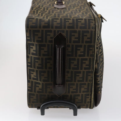 Fendi Vintage Rolling Suitcase Zucca Canvas, Brown, Canvas, Travel Bag