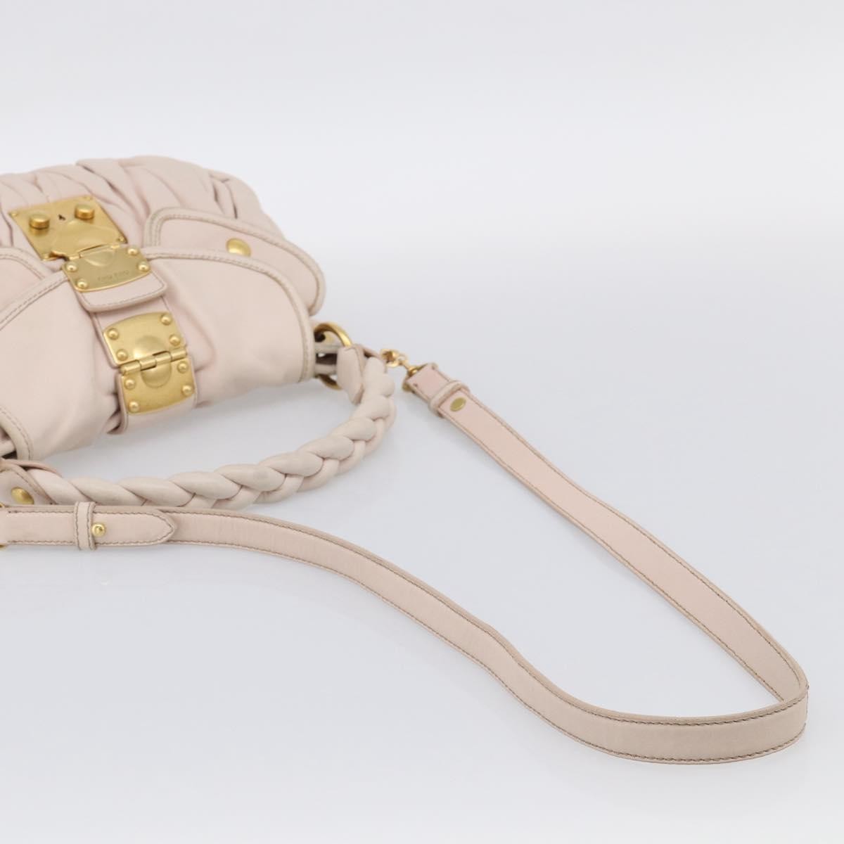 Miu Miu Coffer Hobo Matelasse Leather, Pink, Leather, Handbag