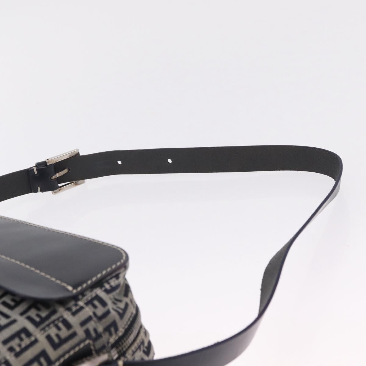 Fendi Shoulder Zucchino Canvas, Navy, Canvas, Shoulder Bag