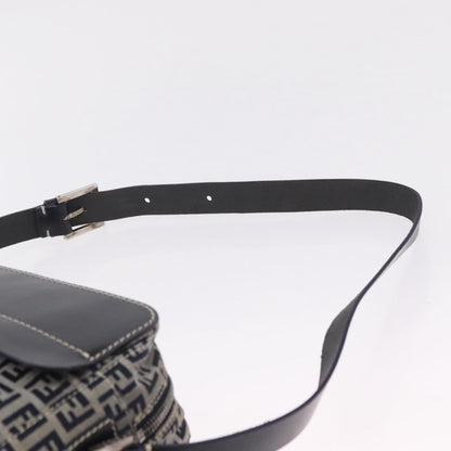 Fendi Shoulder Zucchino Canvas, Navy, Canvas, Shoulder Bag