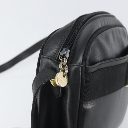 Salvatore Ferragamo Vara Bow camera Leather, Black, Leather, Shoulder Bag