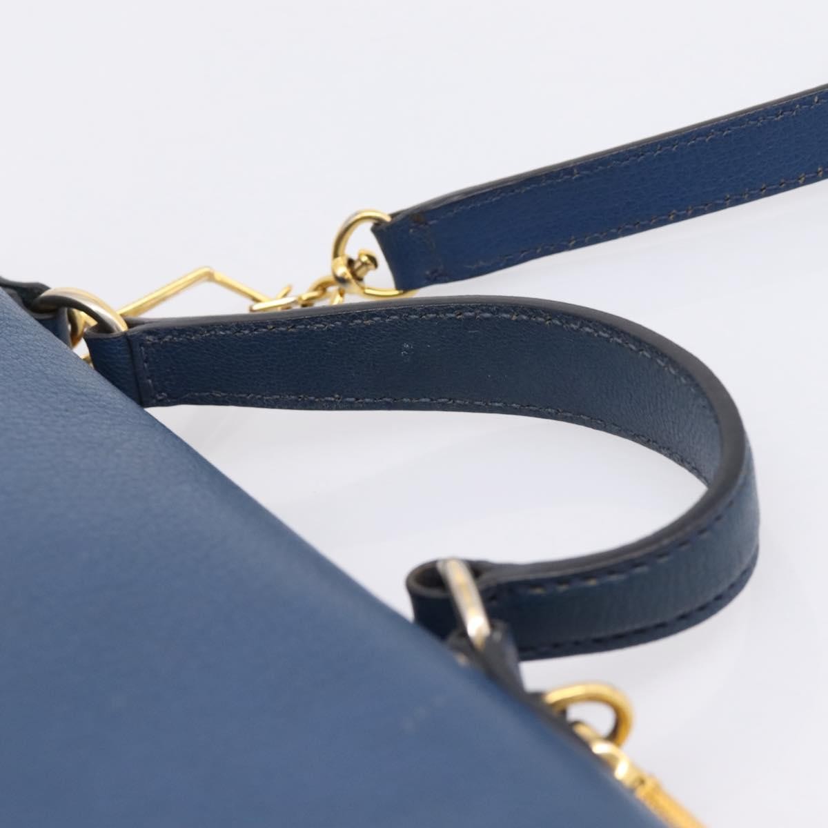 Miu Miu Madras Top Handle Leather, Navy, Leather, Handbag