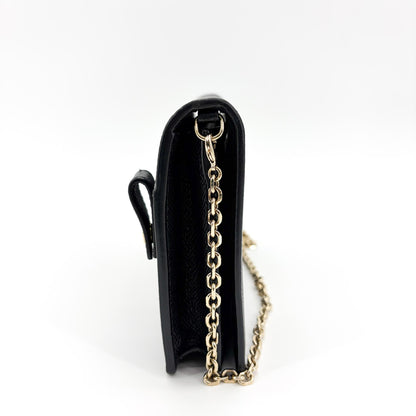 Christian Dior 30 Montaigne 2-in-1 Leather, Black, Calfskin, Clutch