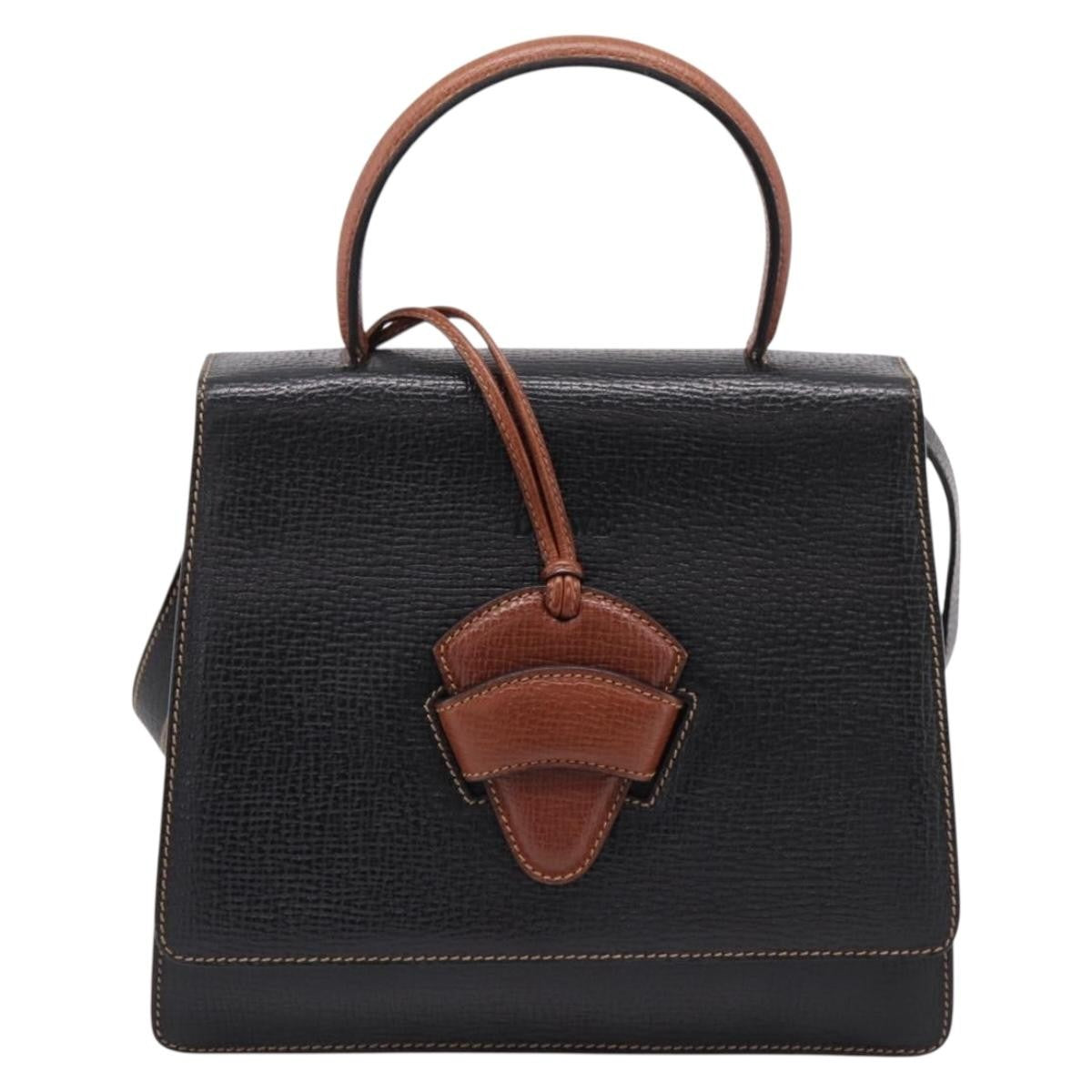 Loewe Barcelona Leather, Black, Leather, Shoulder Bag