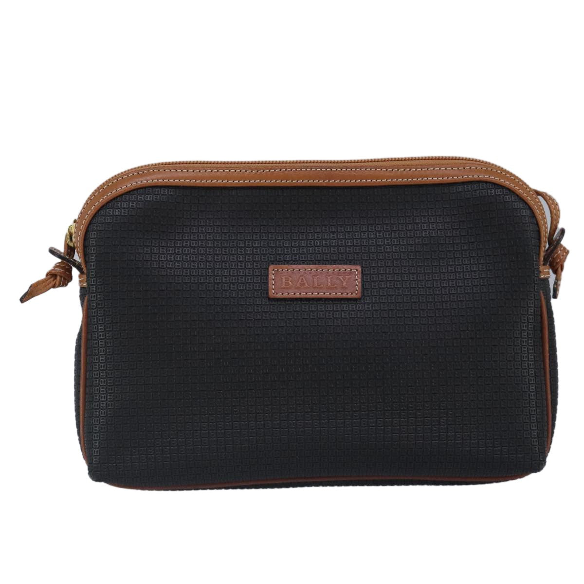 Bally Vintage Leather, Black, Leather, Shoulder Bag