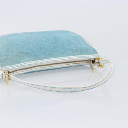 Celine C Macadam Suede, Turquoise, Suede, Handbag