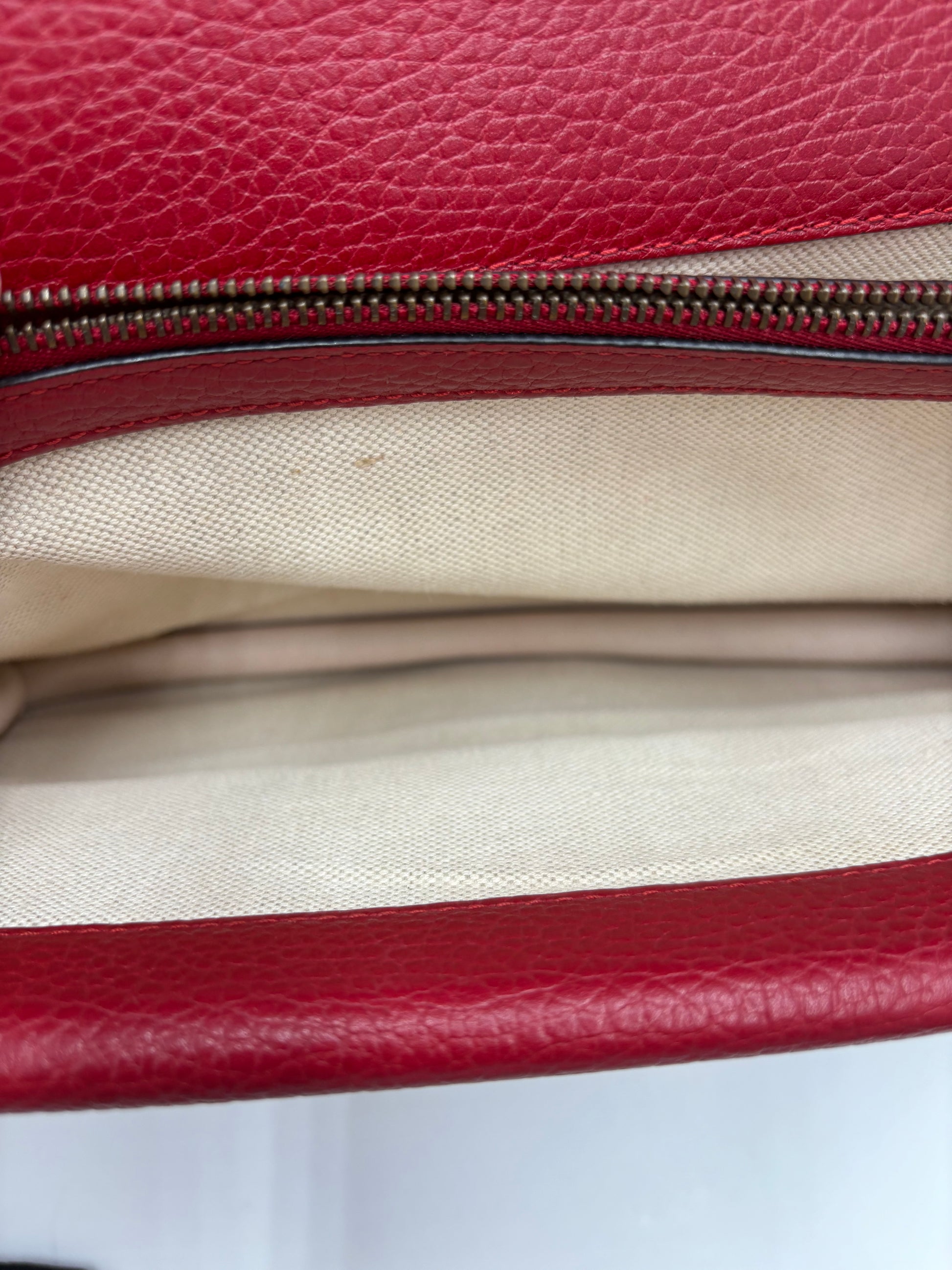 Gucci Dionysus Chain Leather, Red, Leather, Shoulder Bag