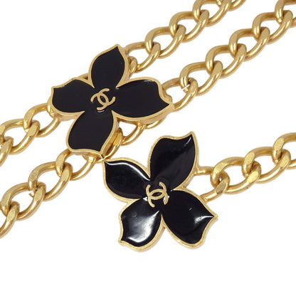 Chanel Necklace Flower Metal, Gold, Gold Plated, Necklace