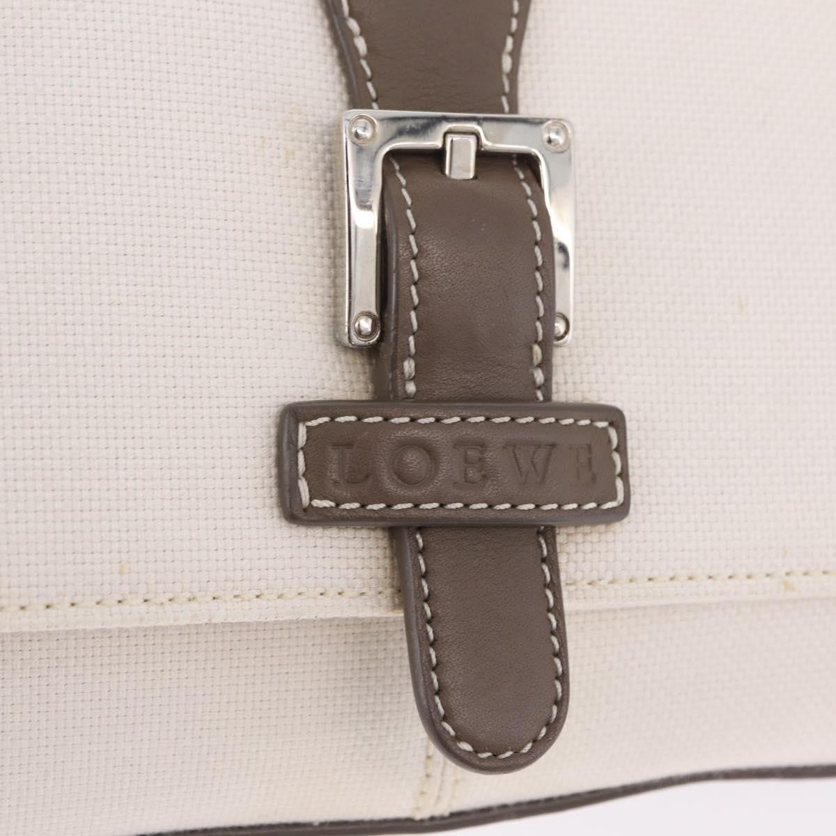 Loewe Shoulder bag Canvas, White, Canvas, Shoulder Bag