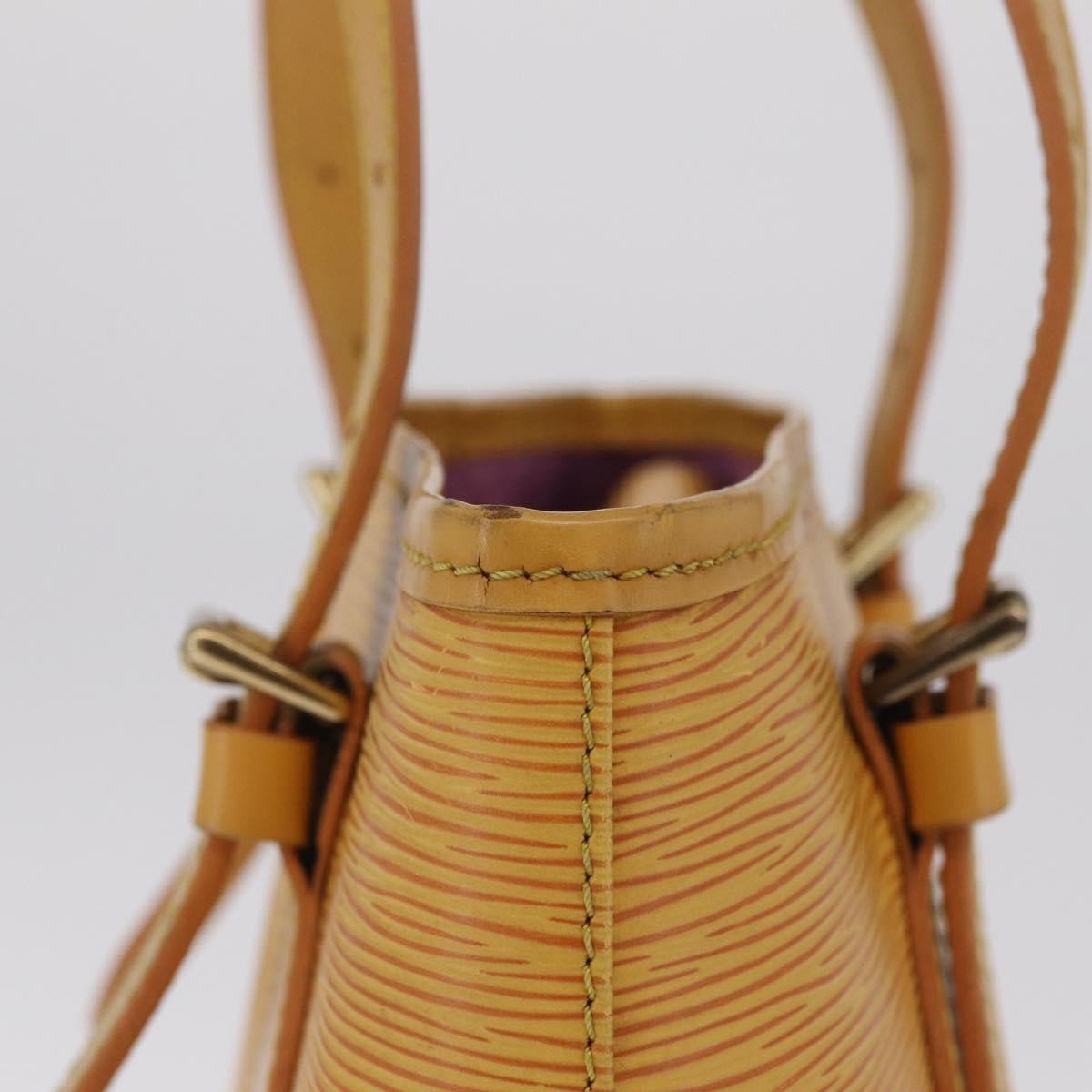 Louis Vuitton Petit Bucket Epi Leather, Yellow, Leather, Handbag