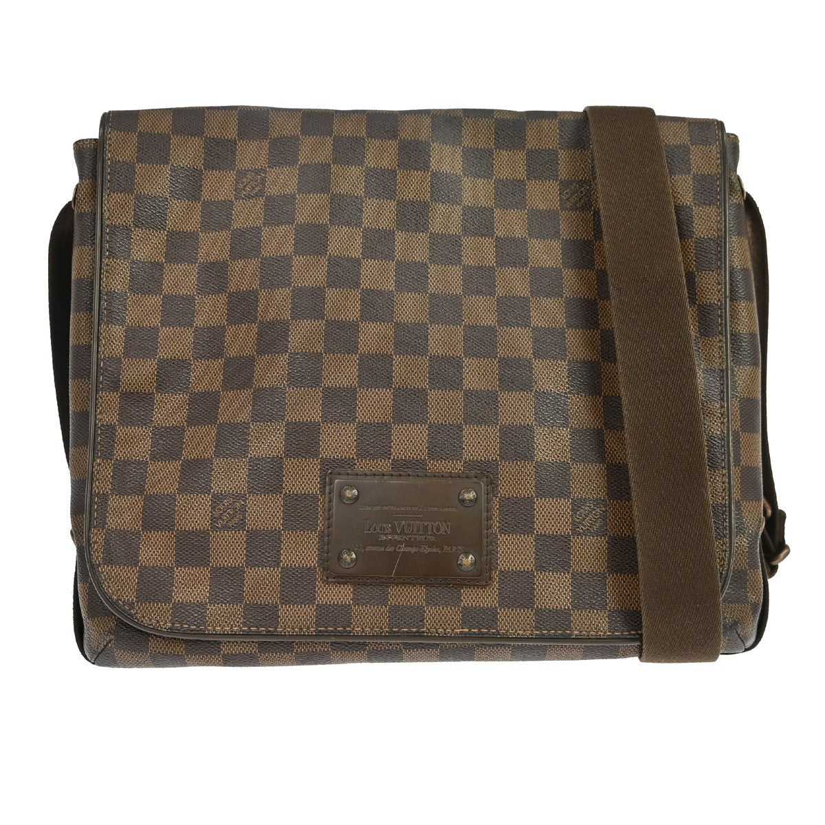 Louis Vuitton Brooklyn Damier, Brown, Canvas, Handbag