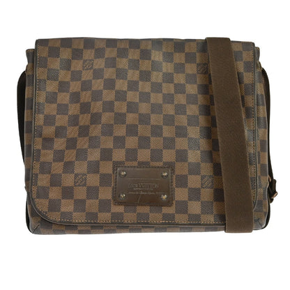 Louis Vuitton Brooklyn Damier, Brown, Canvas, Handbag