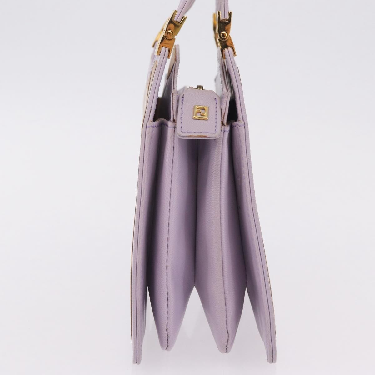 Fendi Handbag cuir, Purple, Leather, Handbag