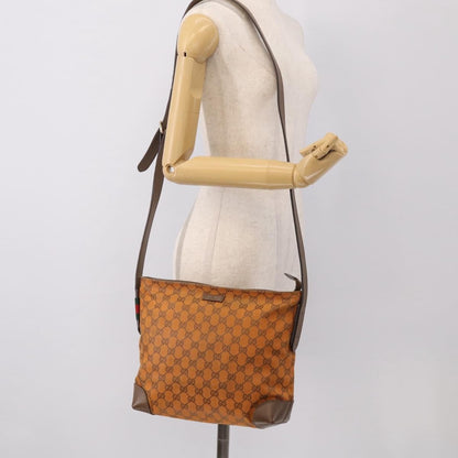 Gucci Shoulder Canvas, Orange, Canvas, Shoulder Bag
