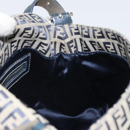 Fendi Mamma Baguette Zucchino canvas, Navy, Canvas, Shoulder Bag