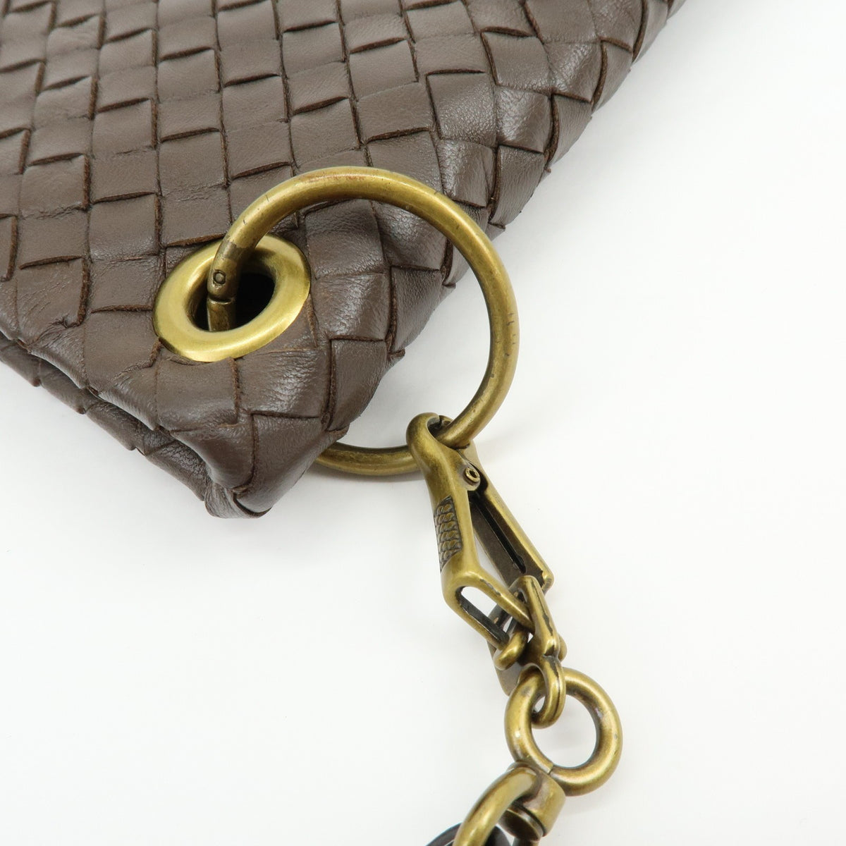 Bottega Veneta Shoulder Intrecciato Nappa, Brown, Leather, Shoulder Bag