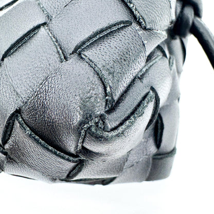 Bottega Veneta Loop Intrecciato Nappa, Black, Leather, Crossbody Bag
