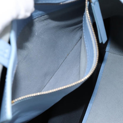 Celine Vertical Bi-Cabas Tote Leather, Blue, Leather, Tote Bag