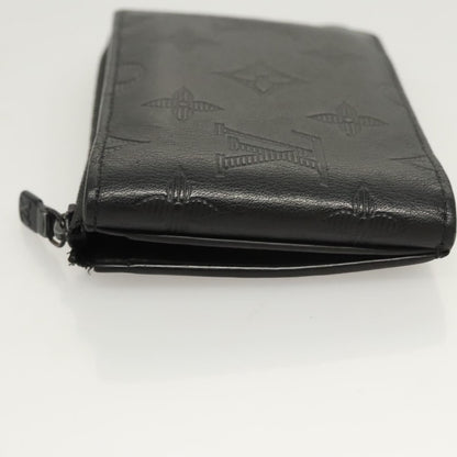 Louis Vuitton Hybrid Monogram Shadow Leather, Black, Leather, Wallet