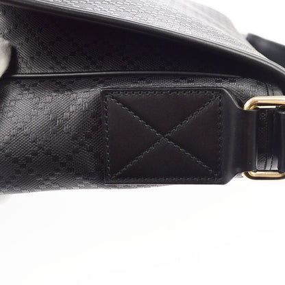 Gucci Lux Flap Messenger Diamante Leather, Black, Leather, Shoulder Bag