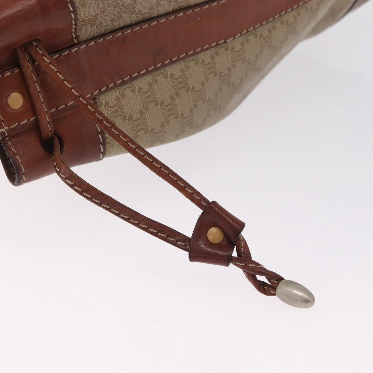 Celine Macadam Shoulder Canvas, Beige, Canvas, Crossbody Bag