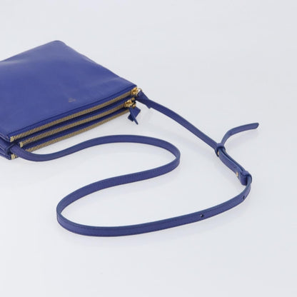 Celine Trio Leather, Blue, Leather, Shoulder Bag