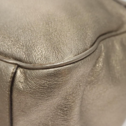 Salvatore Ferragamo Sofia Satchel Leather, Gold, Leather, Shoulder Bag