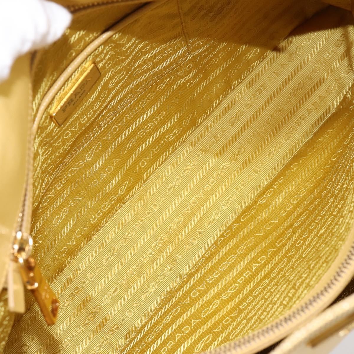 Prada Promenade Saffiano Leather, Yellow, Leather, Handbag