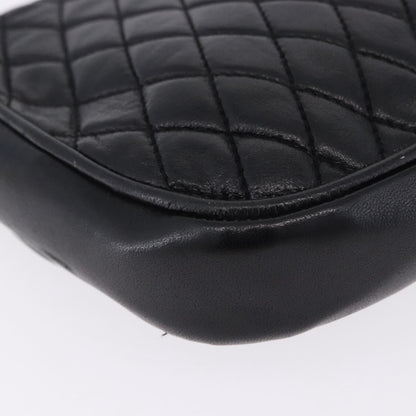 Bally Vintage Chain Quilted Leather, Black, Leather, Shoulder Bag