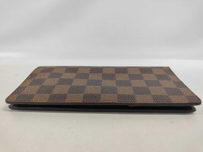 Louis Vuitton Brazza Long Bifold Damier, Brown, Canvas, Wallet