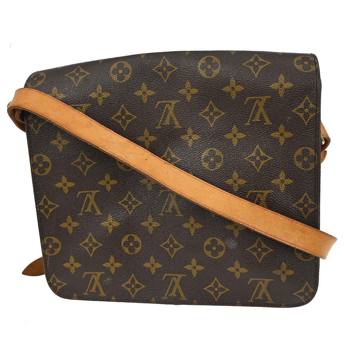 Louis Vuitton Cartouchiere Monogram, Brown, Canvas, Shoulder Bag