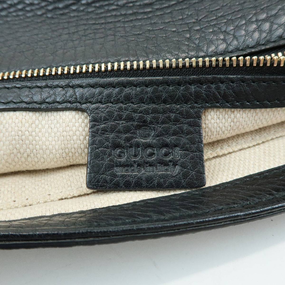Gucci Soho Clutch Leather, Black, Leather, Clutch