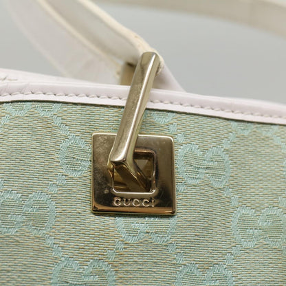 Gucci Vintage Bucket Shopping Tote GG Canvas and leather, Blue, Canvas, Tote Bag