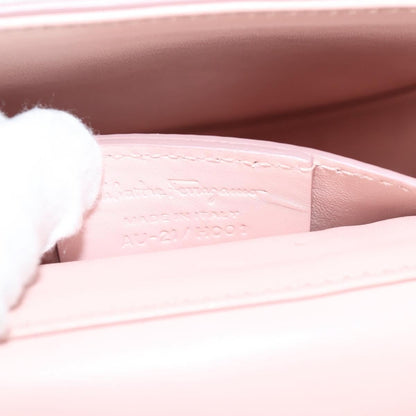 Salvatore Ferragamo Vela Flap Leather, Pink, Leather, Crossbody Bag