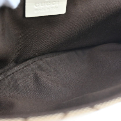 Gucci Waist Belt Bag (Outlet) GG Canvas and Leather, Beige, Canvas, Crossbody Bag